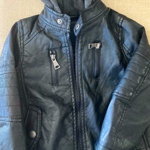 Toddler Boys Faux Leather Jacket - Size 3T